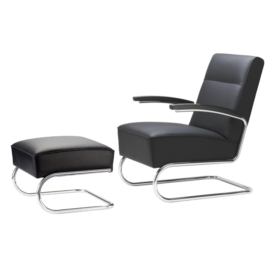THONET S 411 H Freischwinger Hocker | Konfigurator