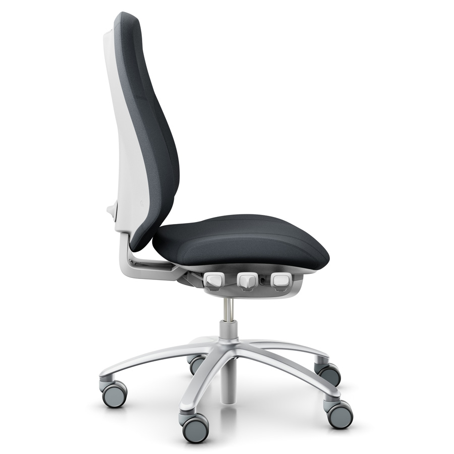 RH Mereo 300 silver-grey hohe Rückenlehne - Stoff Select grau - Seitenansicht