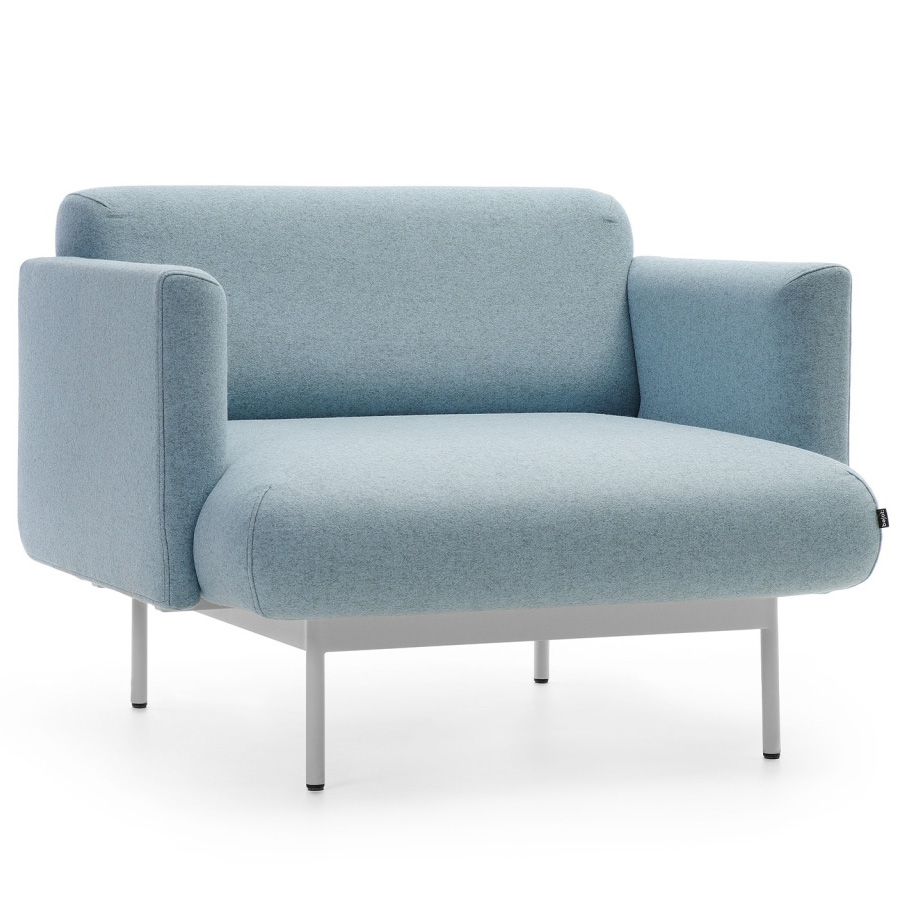 Bejot Fora FR 421 Lounge Sessel Stoff Blazer CU1R, Gestell weiß