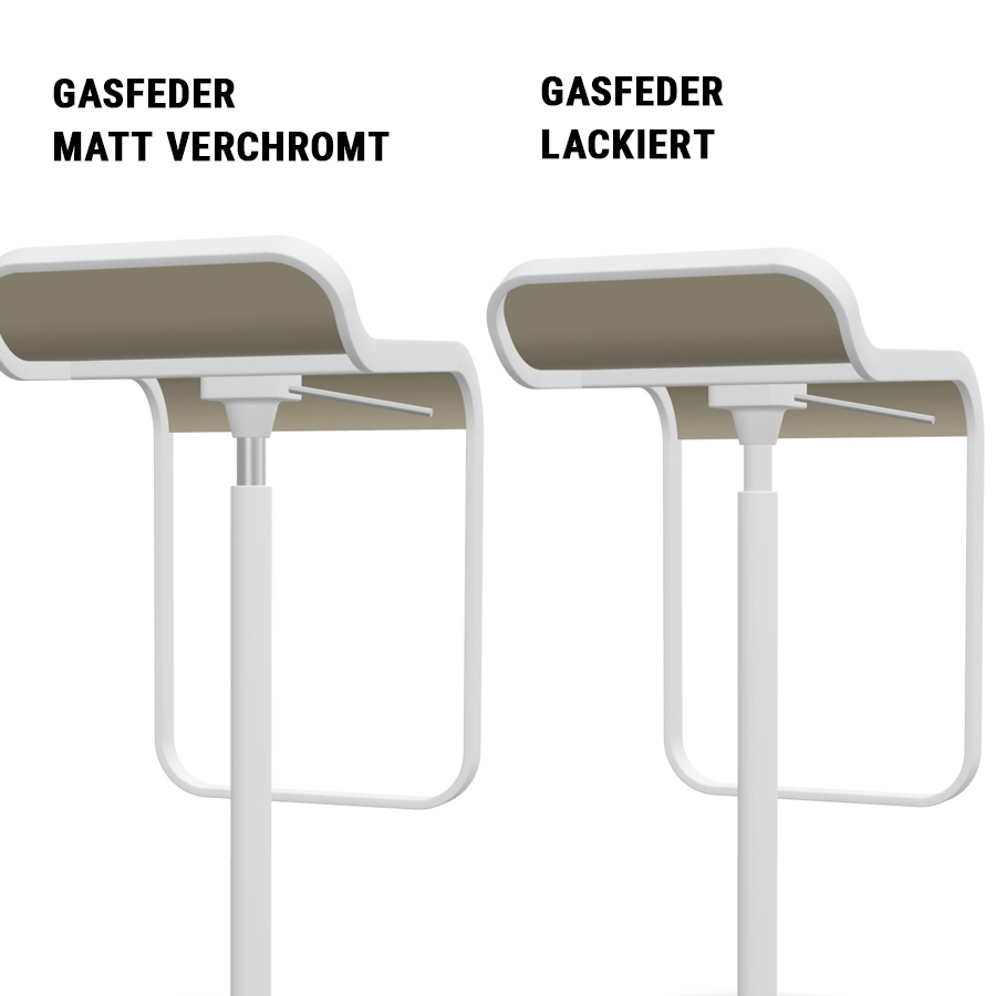 lapalma LEM S79 Barhocker | Niedrig | Gestell weiß | Schale weiß lackiert