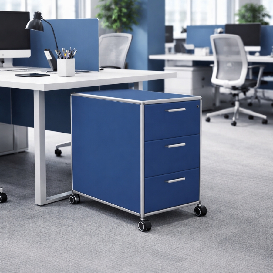 BOSSE Fast and Easy Rollcontainer 3-3-3 | 3 Schubladen | Tiefe 80 cm | Konfigurator