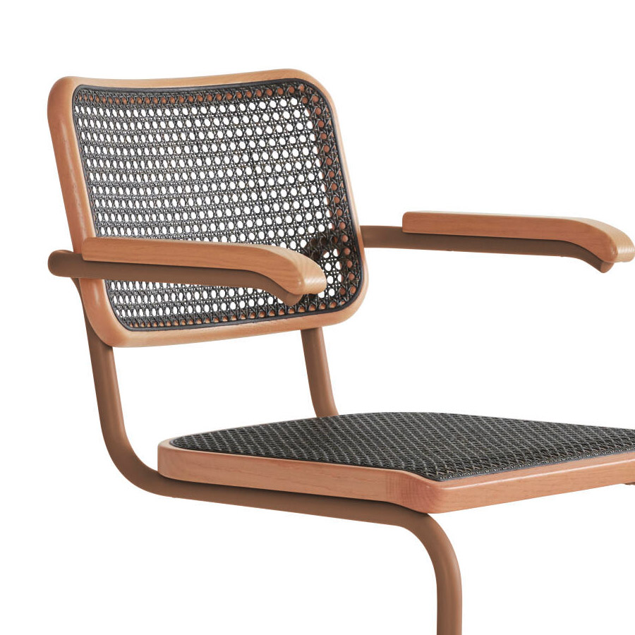 THONET S 64 V | Dark Melange Edition Herkner Konfigurator | Stahlrohr-Freischwinger