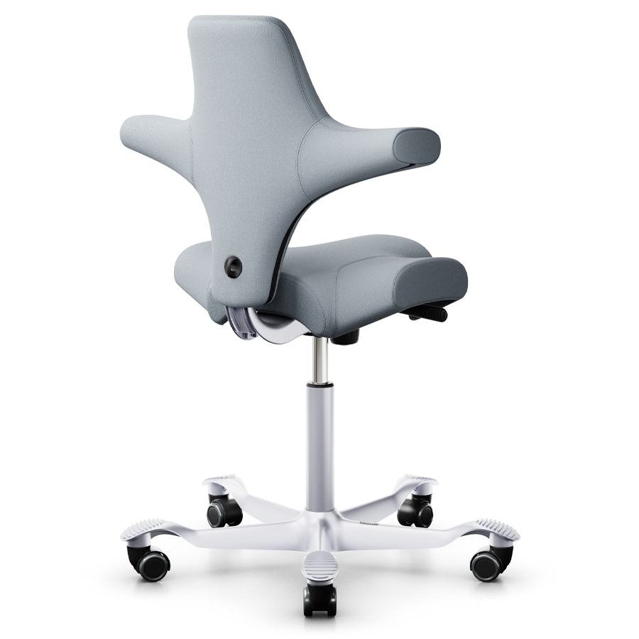 HAG Capisco 8106 Stoff Select grau - Gestell silber - Rückansicht