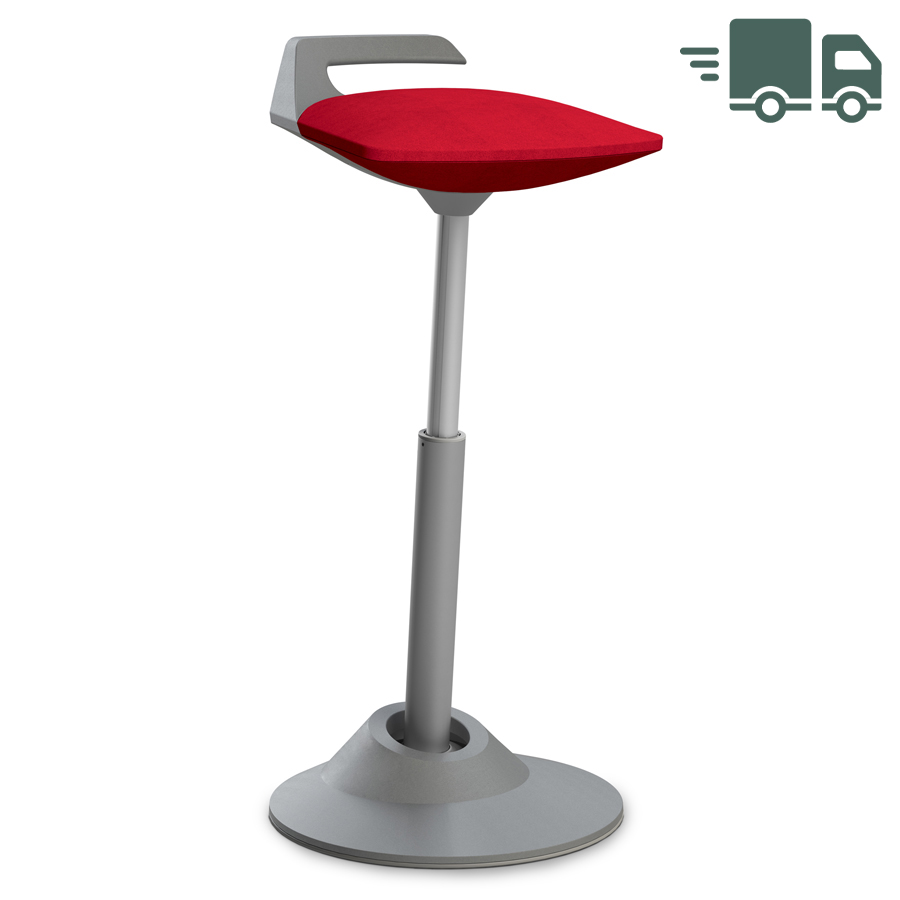 Aeris Muvman Stehhilfe | Mikrofaser rot | Standard Feder | Gestell grau