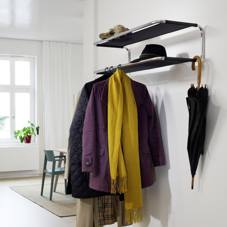 THONET Stahlrohr Garderobe - Hutablage u. Schuhablage - Beispielbild