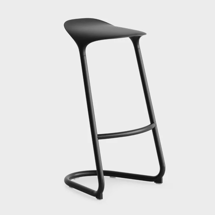 lapalma CROSS Barhocker S452 fixe Höhe 80 cm - schwarz seitlich