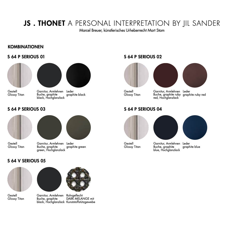 JS. THONET SERIOUS EDITION - ÜBERSICHT