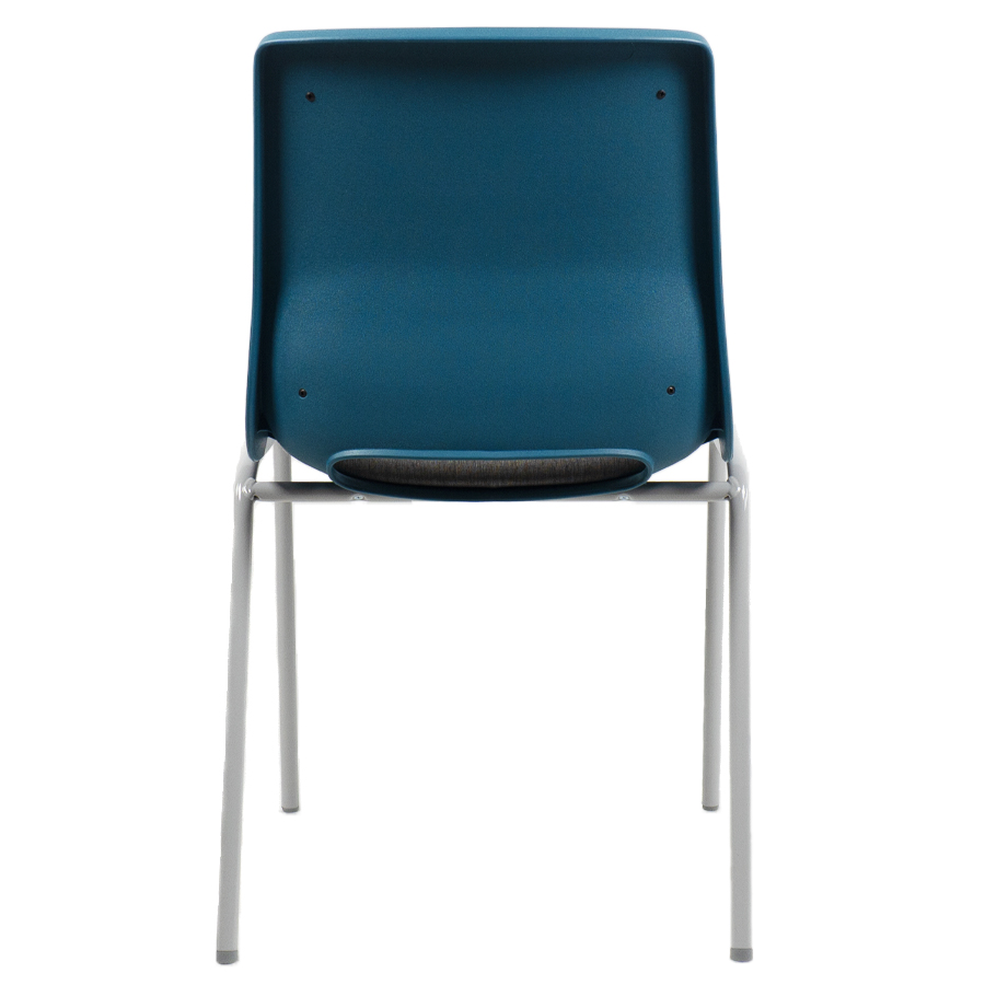 Profim Ana Sitz und Rücken gepolstert | Stoff Nexus hellgrau | Schale Teal blue | Gestell Misty grey