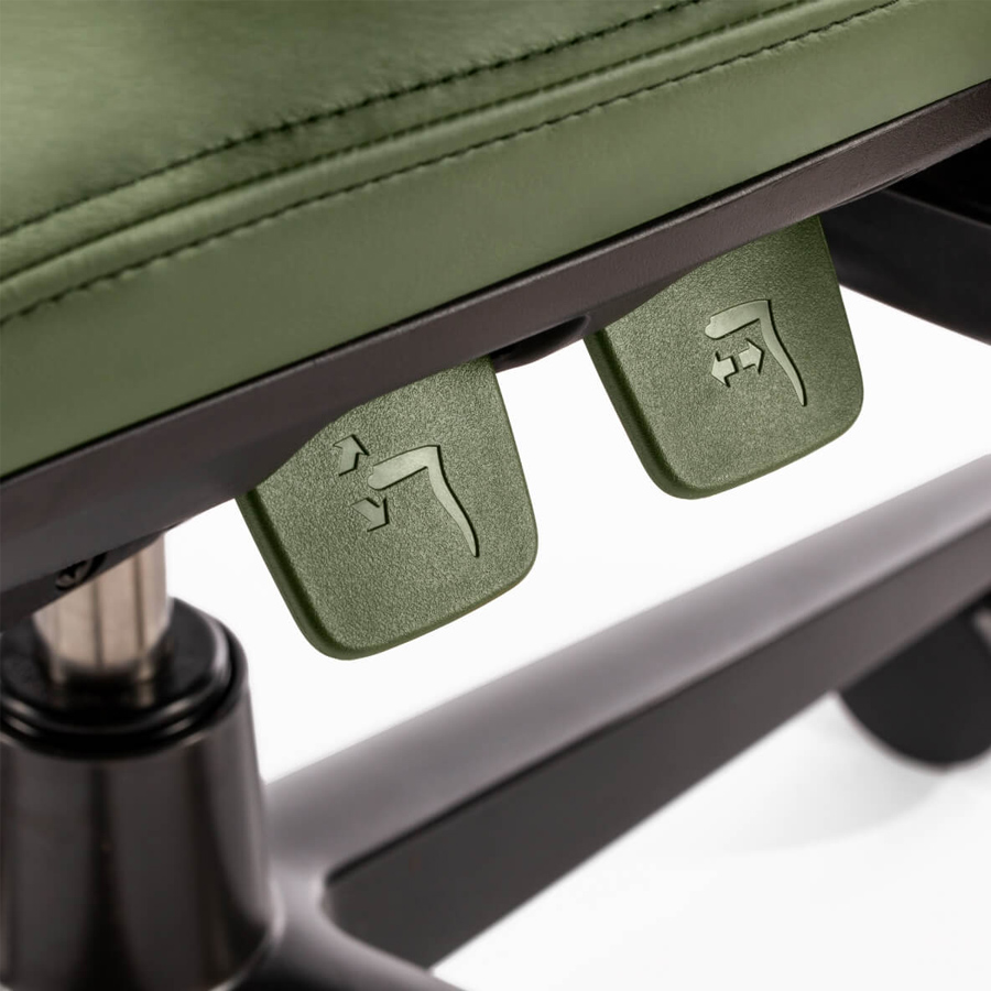 Haworth Fern X Halo Gaming Chair mit Leder-Sitzfläche - Verstellhebel