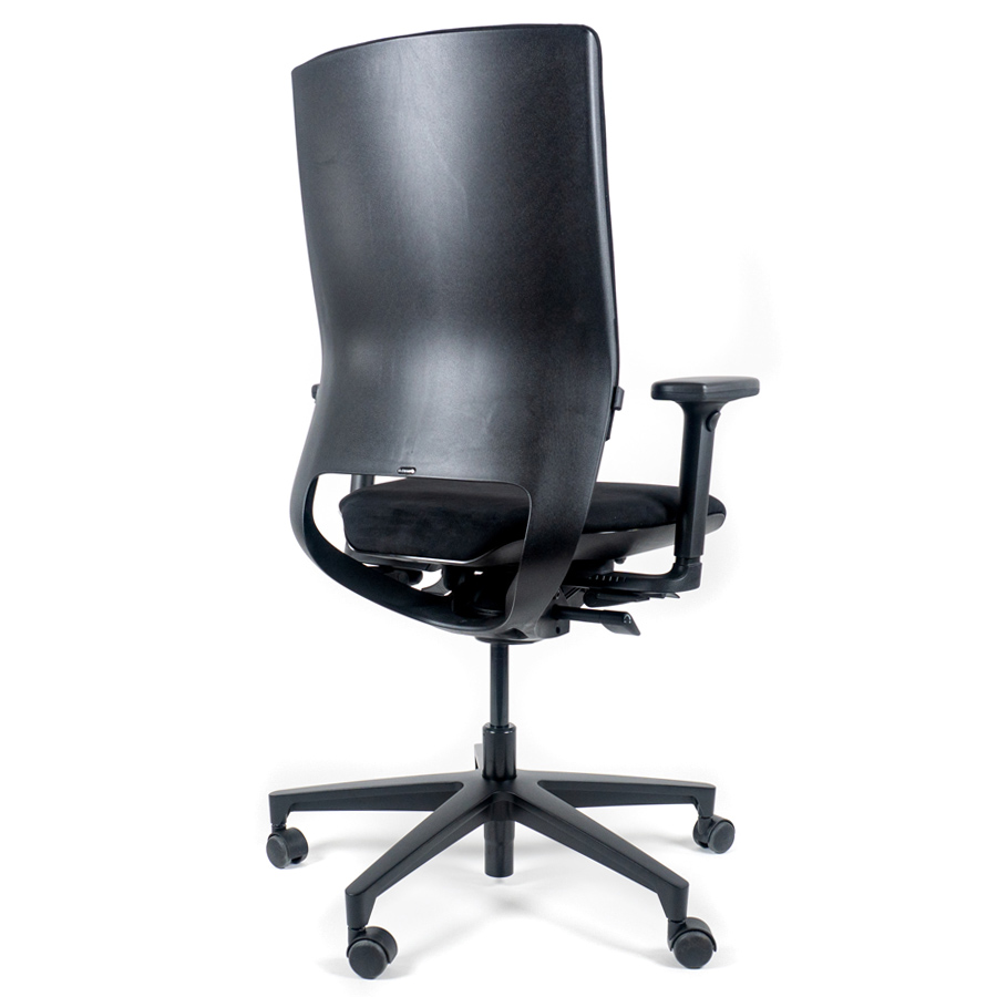 Klöber MERA 98 (mer98) schwarz mit hoher Rückenlehne gepolstert - Bezug Comfort schwarz