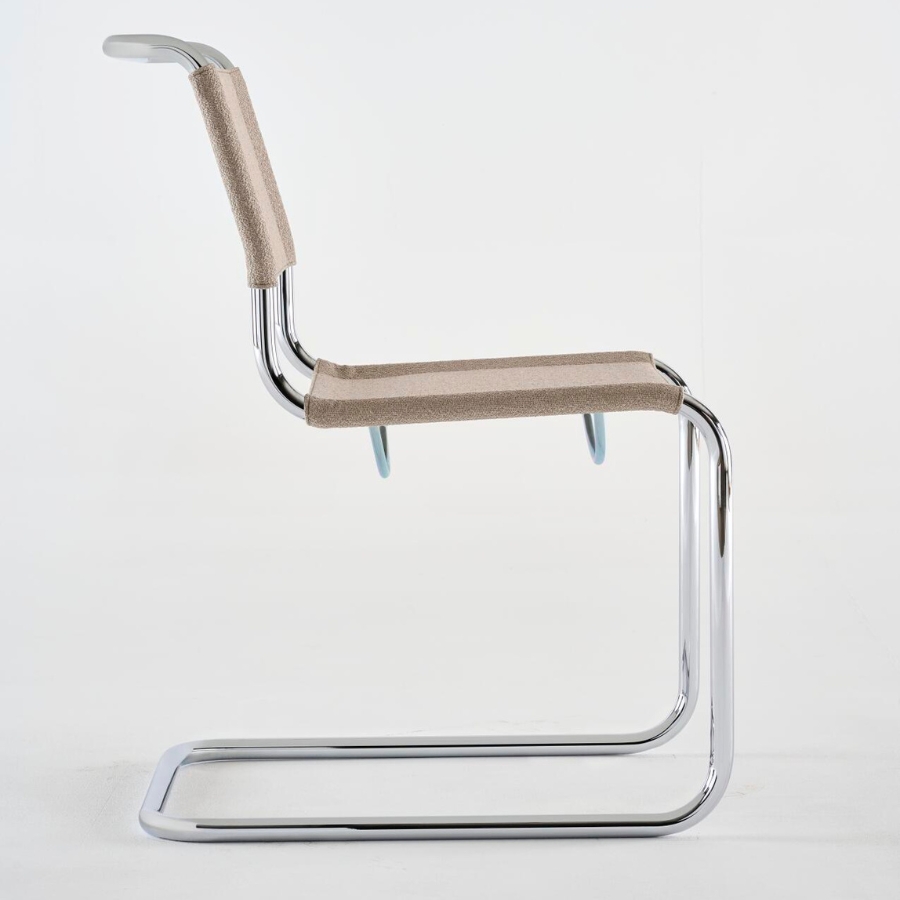 THONET Stahlrohr-Freischwinger S 33 V | Gestell chrom | Stoffgewebe | Konfigurator