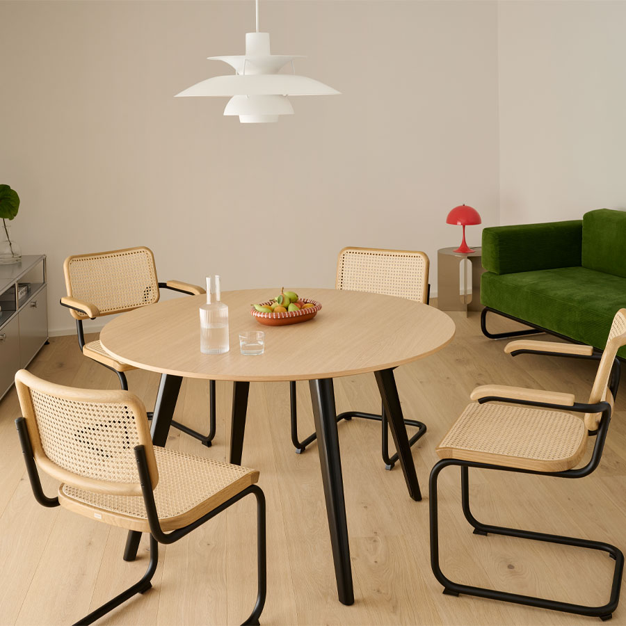 THONET 1545 Tisch | runde Platte | Tischplatte Eiche natur | Konfigurator