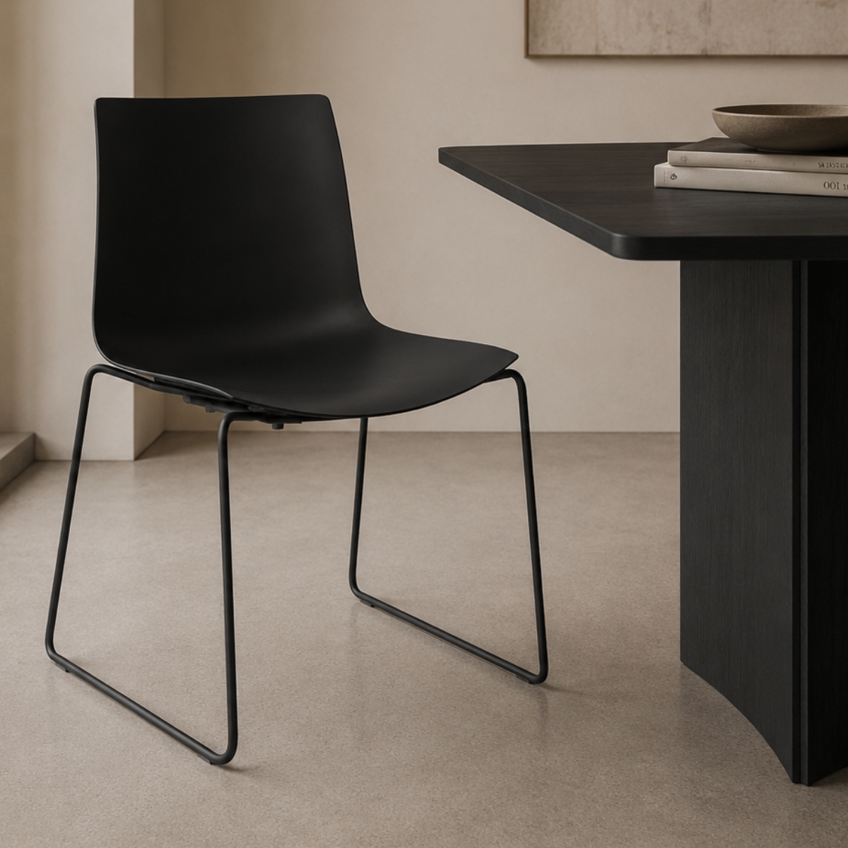 Arper Catifa RE -Farbe Schwarz