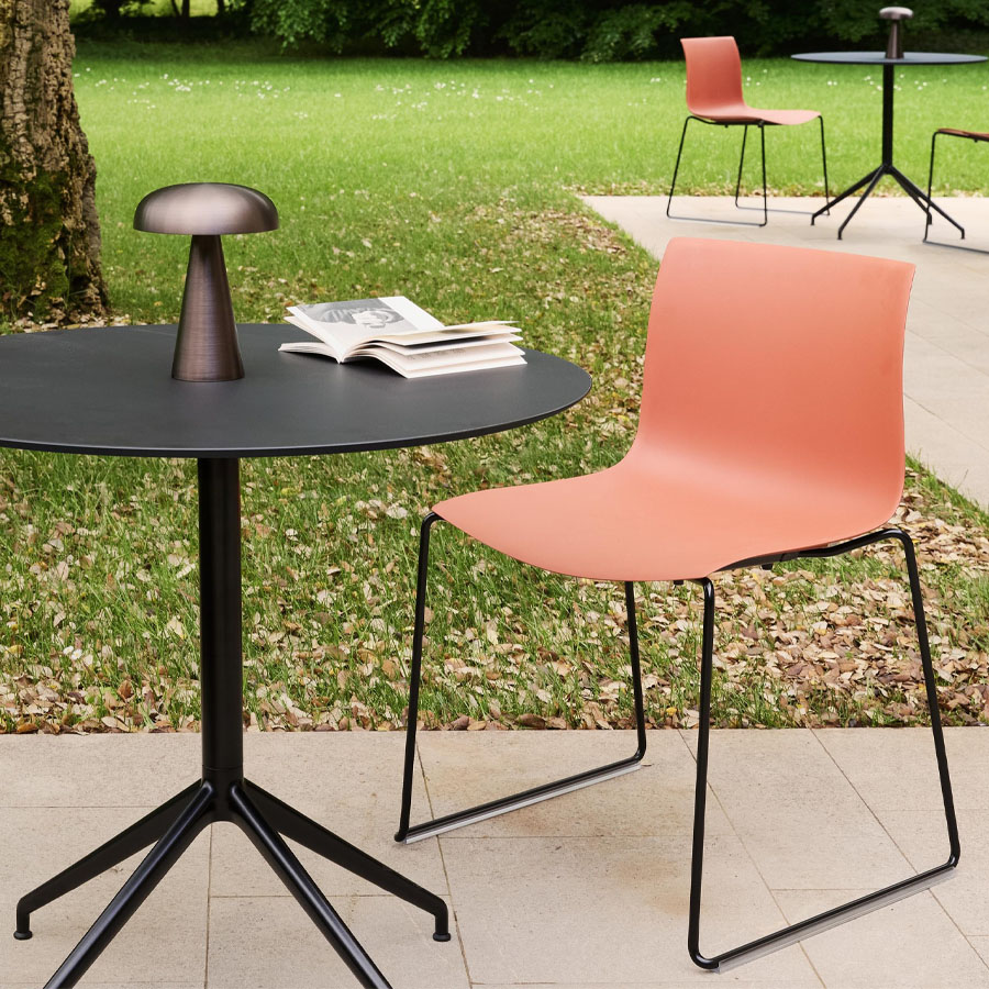 Arper CATIFA 46 0501 (RE) | einfarbig | Vierfuss | Esszimmerstuhl | Outdoor geeignet