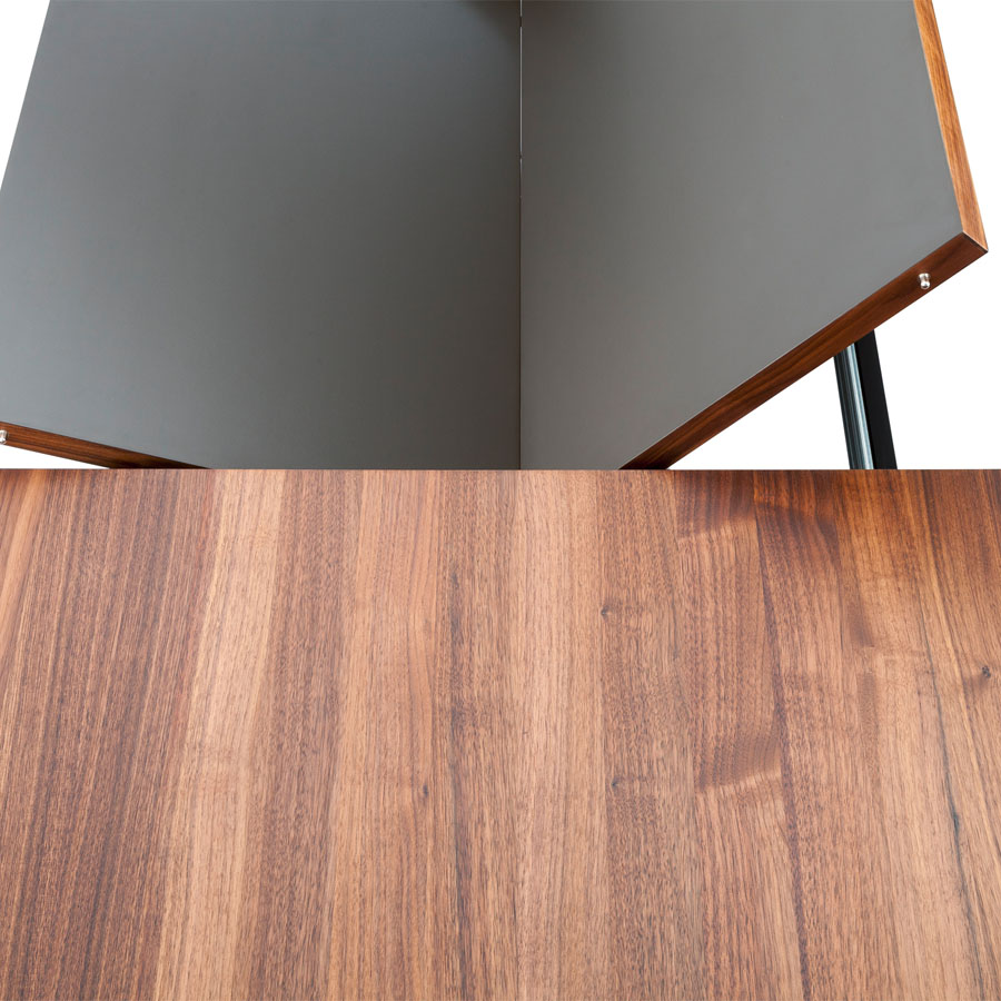 THONET Tisch 1072 - Beispielbild THONET Pure Materials Walnuss - Einlageplatte Schichtstoff chocolate