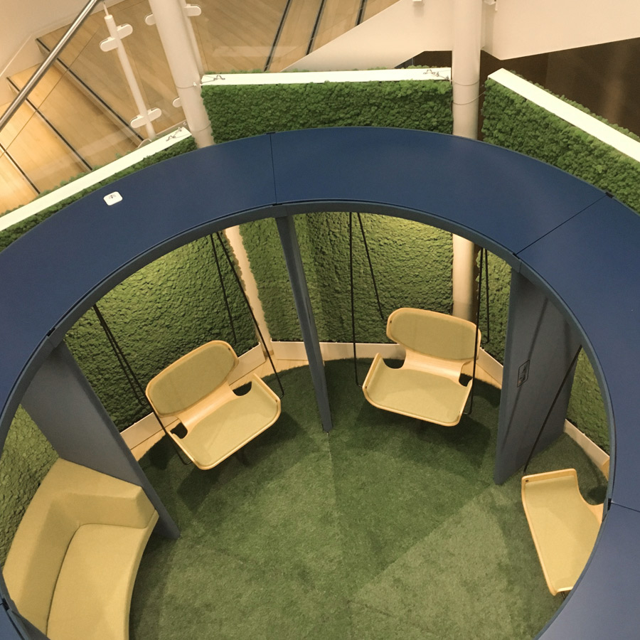 Bejot SOCIAL SWING ROUND - Büroschaukel mit bis zu 4 Schaukeln