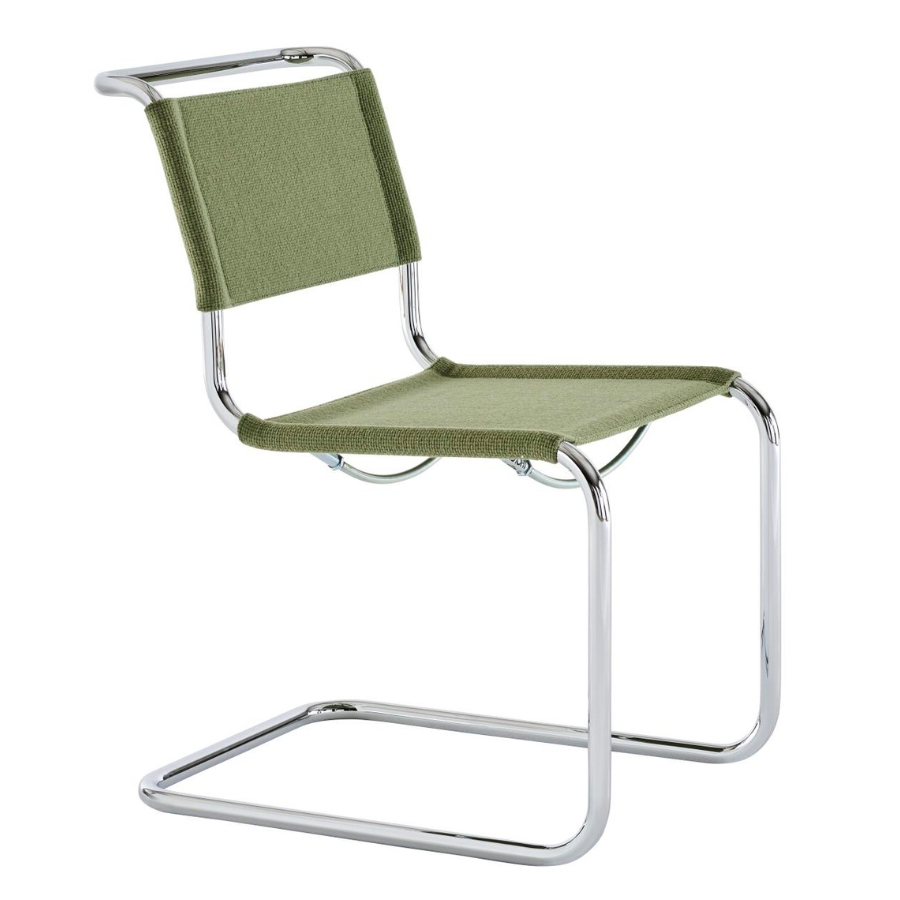 THONET Stahlrohr-Freischwinger S 33 V | Gestell chrom | Stoffgewebe | Konfigurator