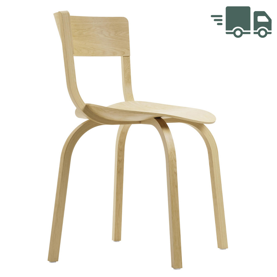 THONET 404 Holzstuhl ohne Armlehnen - Eiche klar lackiert