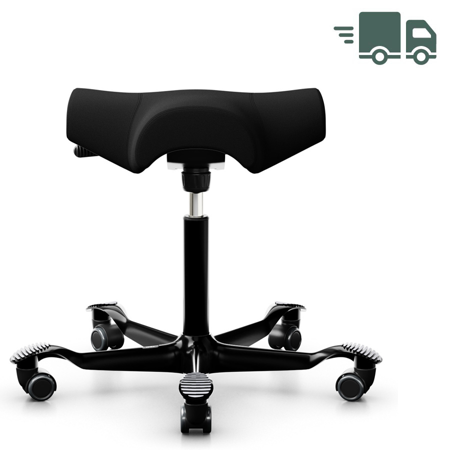 HAG CAPISCO 8105 Hocker | Stoff Xtreme schwarz | Fußkreuz schwarz