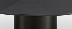 Standfuß onyx schwarz - Tischplatte Eiche schwarz