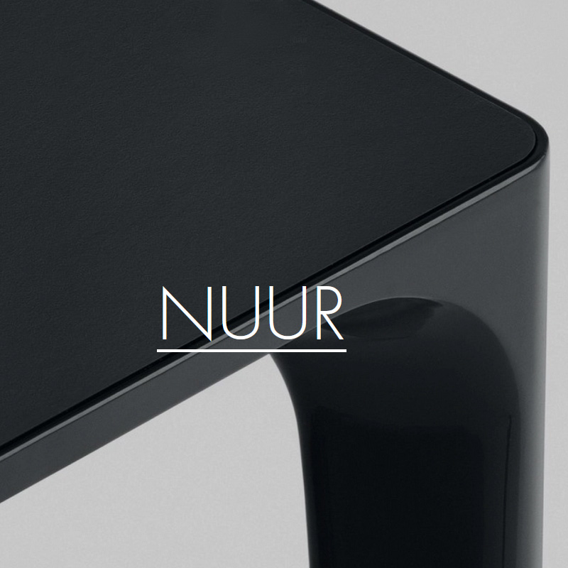 Arper nuur Tisch - schwarz Detail