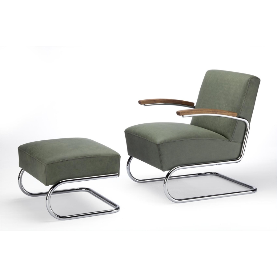 THONET S 411 H Freischwinger Hocker | Konfigurator