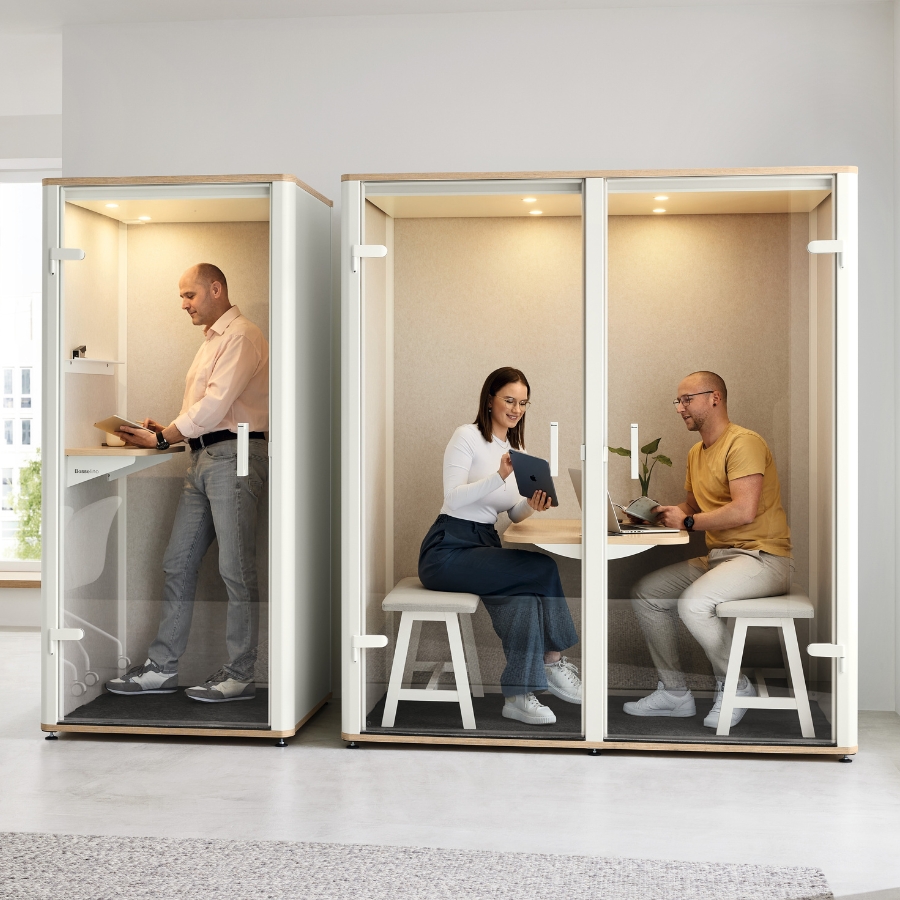 BOSSE Bosselino Meetingbox DUO Black Edition | für 2 Personen | Komplettmodell | Akustikbox