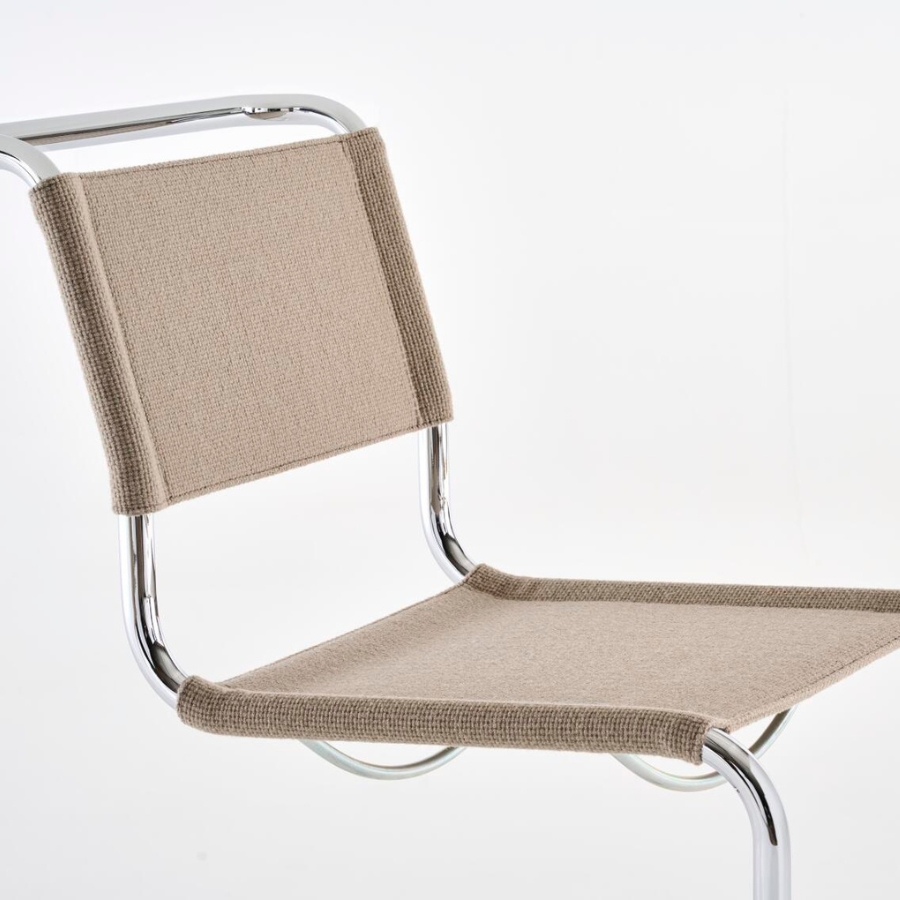 THONET Stahlrohr-Freischwinger S 33 V | Gestell chrom | Stoffgewebe | Konfigurator