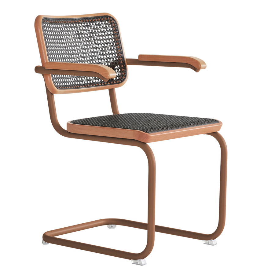 THONET S 64 V | Dark Melange Edition Herkner Konfigurator | Stahlrohr-Freischwinger