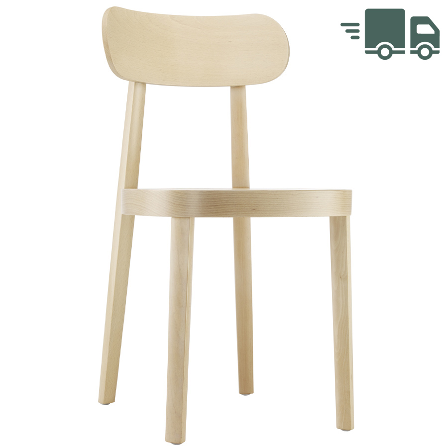 THONET 118 Holzstuhl Buche gebeizt aufgehellt mit Rohrgeflecht-Sitz