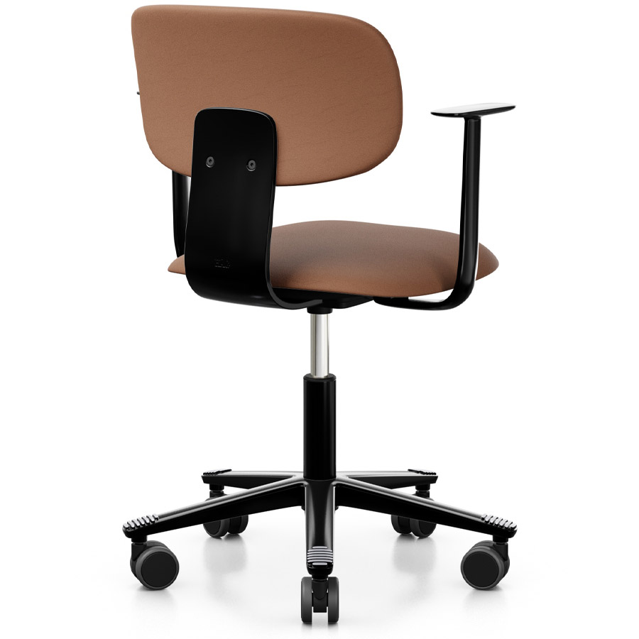 HAG Tion 2160 Bürostuhl schwarz - Sitz u. Rücken gepolstert Leder Elmosoft EL33004